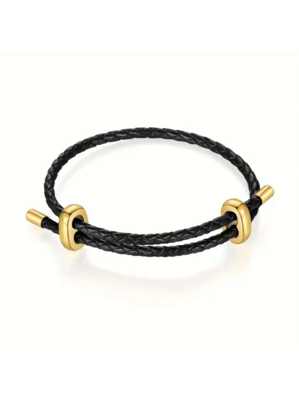 New! Black Leather Adjustable Bracelet NWOT